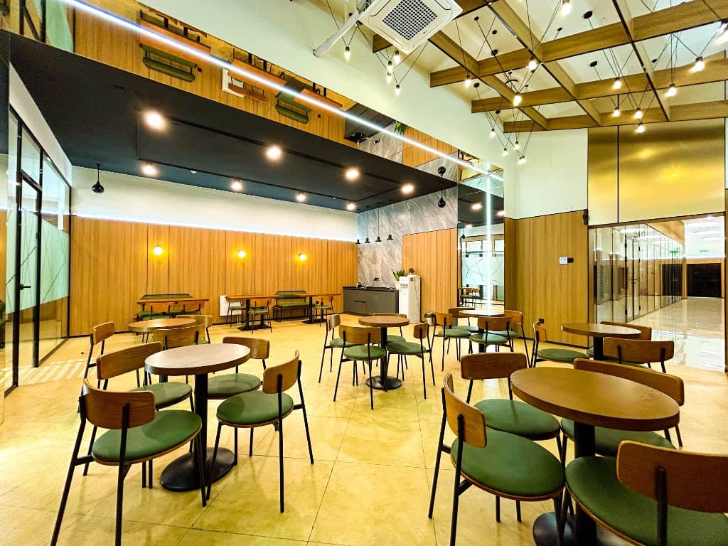 Coffee corner seating area