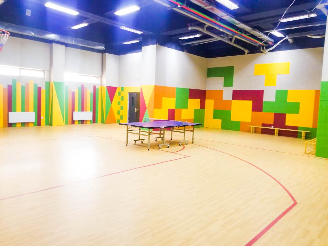 Multi-purpose 3x3 court